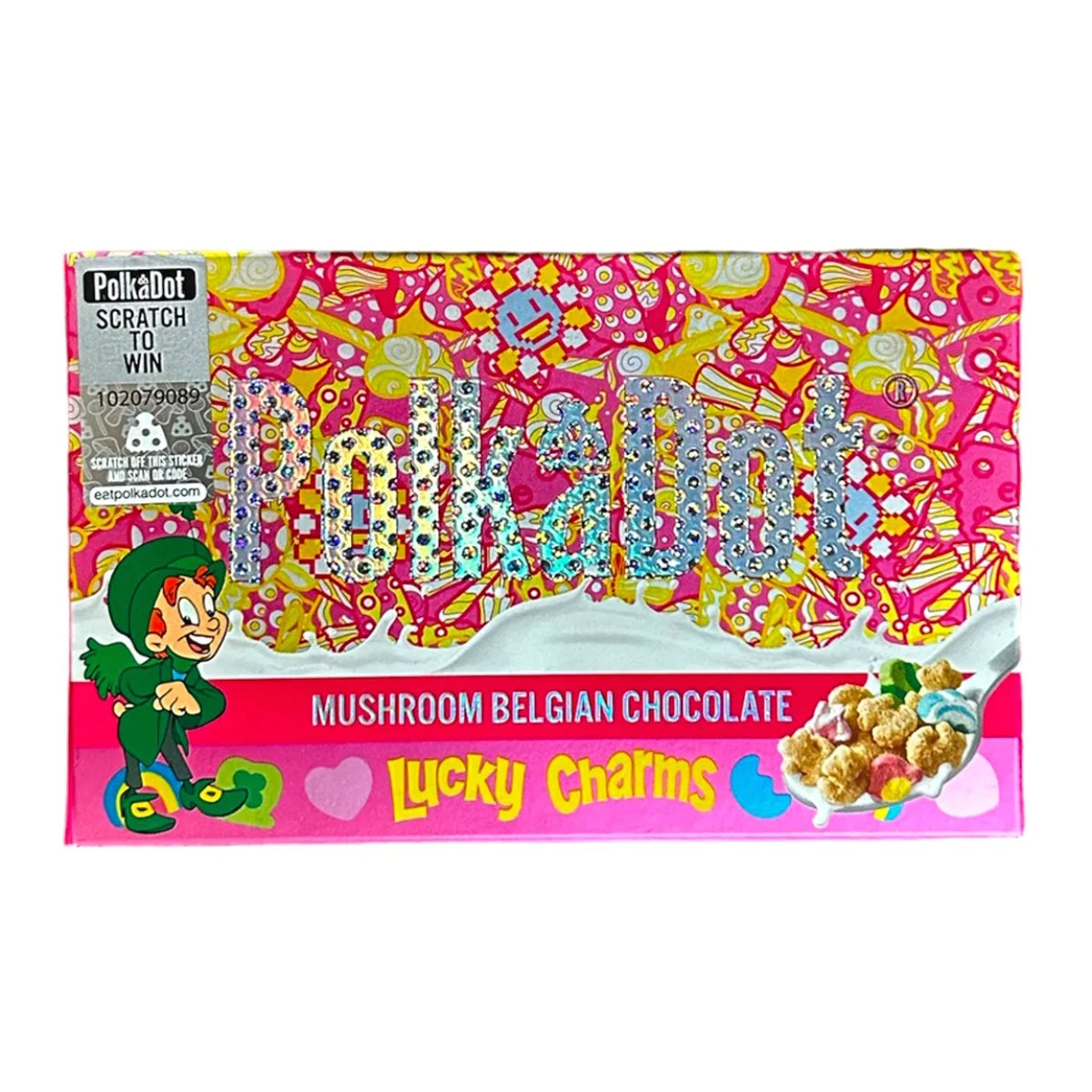 PolkaDot Magic Mushroom Belgian Chocolate Bar - Lucky Charms - 4 Gram