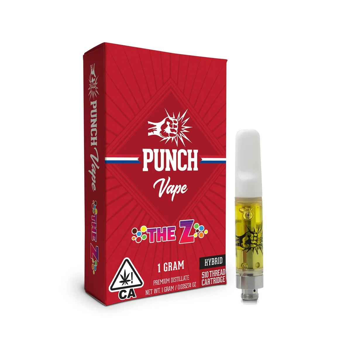 Punch Extracts : THC Vape Cartridge - The Z (Hybrid) 1 Gram