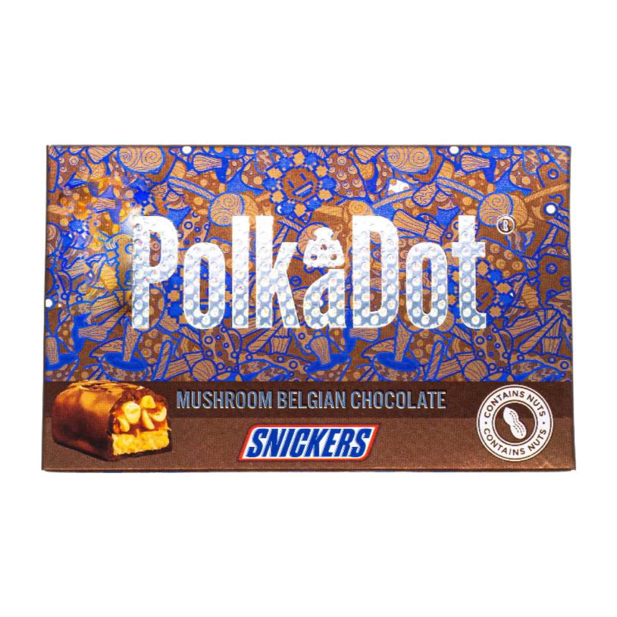 PolkaDot Magic Mushroom Belgian Chocolate Bar - Snickers - 4 Gram