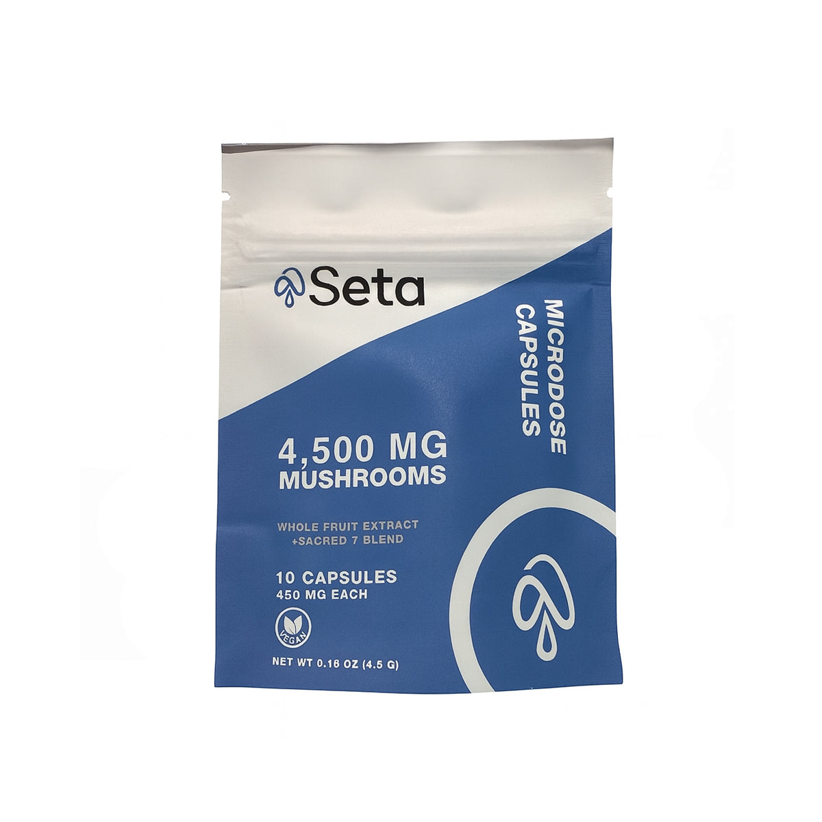 Seta | Microdose Capsules | WHOLE FRUIT + SACRED 7 | 450mg ea | 10 Count | 4.5 Grams Total