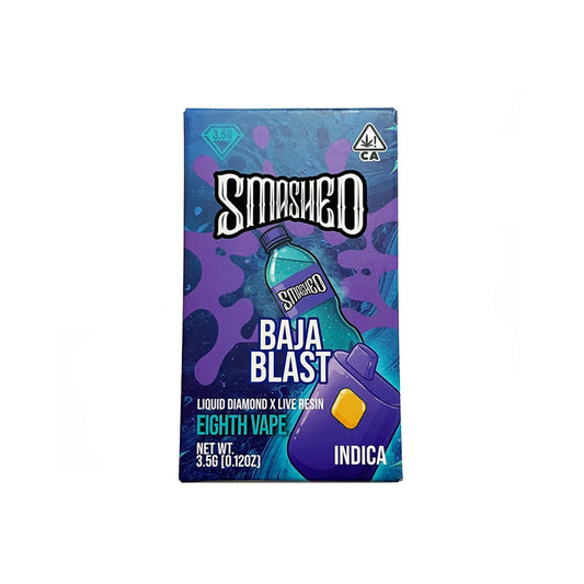 Smashed : Diamond Infused Live Resin Disposable - BAJA BLAST (Indica) 3.5 Gram