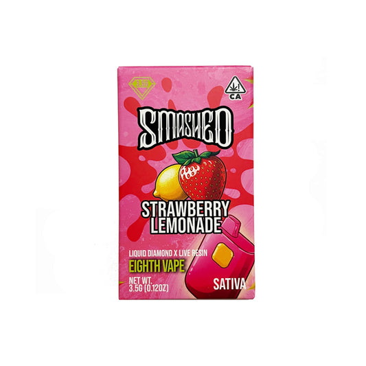 Smashed : Diamond Infused Live Resin Disposable - STRAWBERRY LEMONADE (Sativa) 3.5 Gram