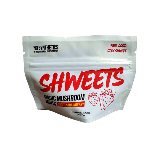 Shweets : Magic Mushroom Mints - SUPER STRAWBERRY - 4 Grams